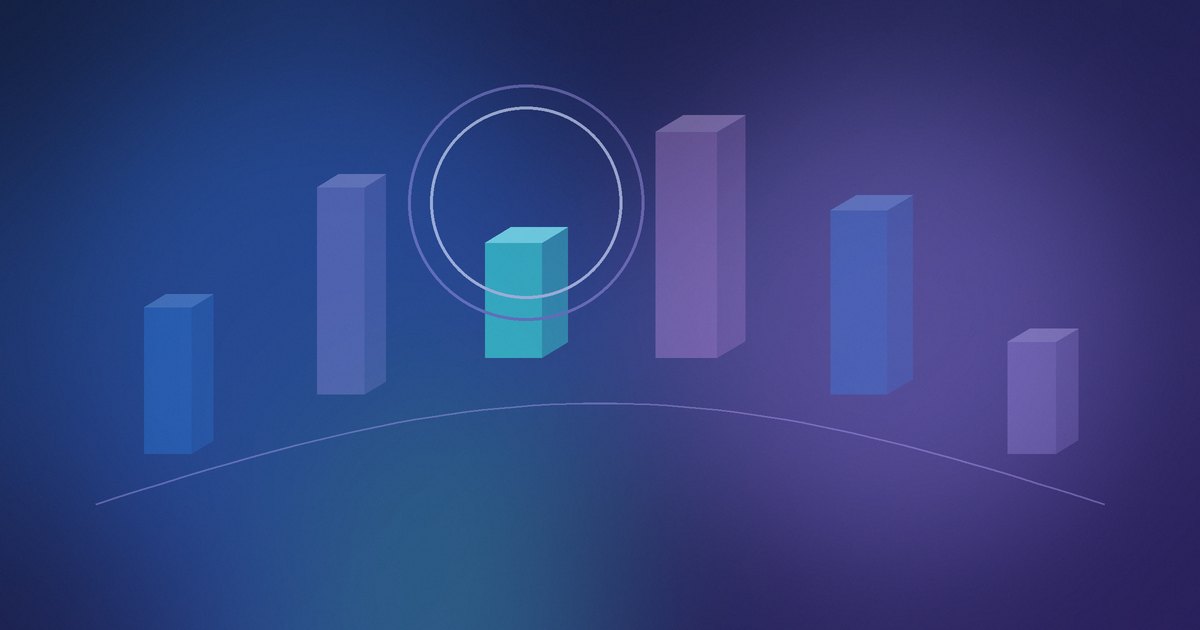 Translucent prisms of different heights along an arc, one circled by a lens, like picking one Node.js LLM library